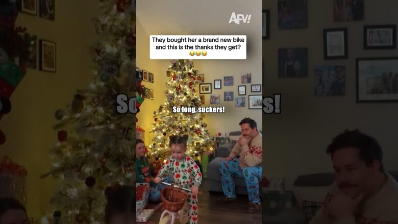 They bought her a brand new bike and this is the thanks they get? 😂😂😂