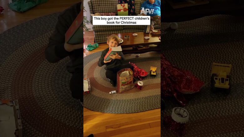 This boy got the PERFECT children’s book for Christmas