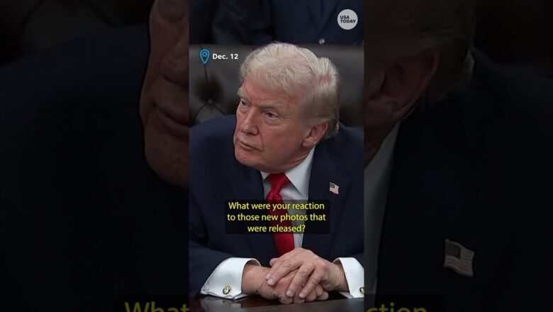 Trump responds to Epstein photos released by Democrats