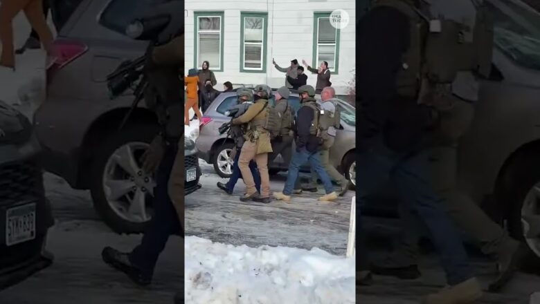 Demonstrators take to the street after ICE shooting in Minneapolis