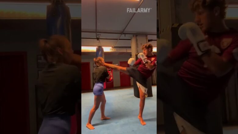 Guy Accidentally Kicks Girlfriend In The Face