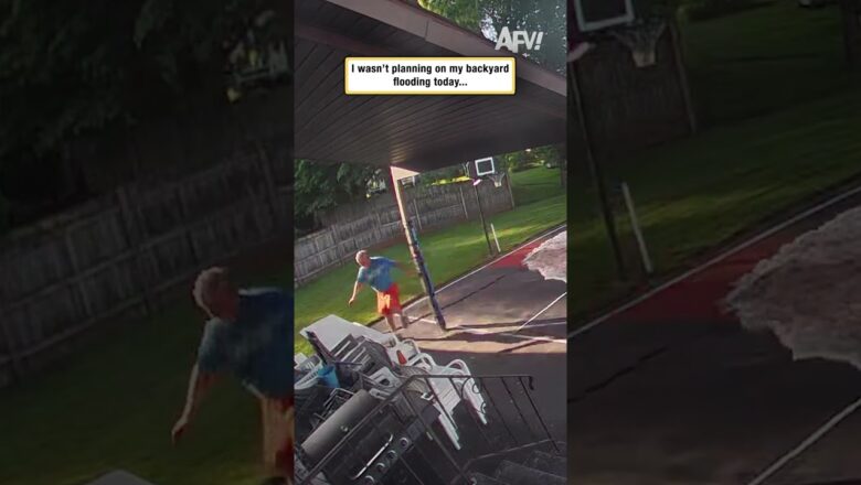 I wasn’t planning on my backyard flooding today…