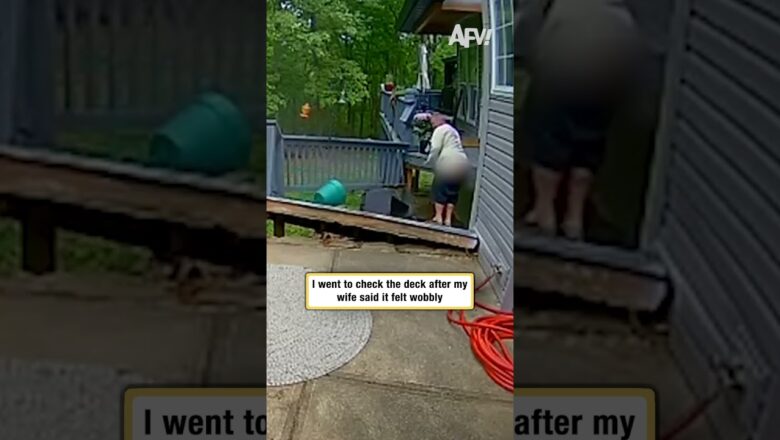 I went to check the deck after my wife said it felt wobbly