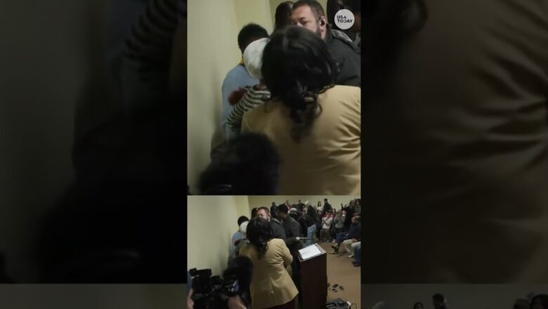 Man sprays Rep. Ilhan Omar with unknown substance during town hall