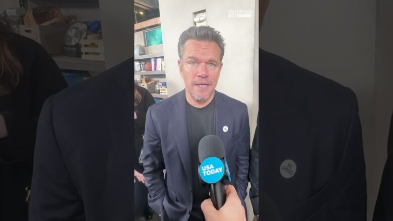 Matt Damon protests ICE with a ‘Be Good’ pin at ‘The Rip’ premiere