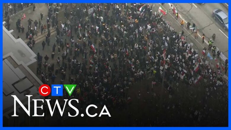 Rally outside of the U.S. Consulate demands Iran regime change