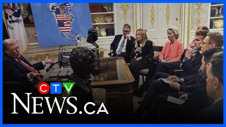 Trump’s Truth Social post depicts Canada and Greenland draped in U.S. flag