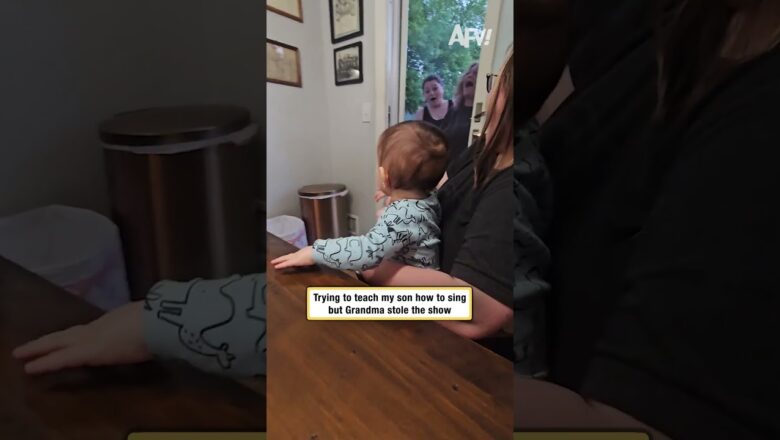 Trying to teach my son how to sing by Grandma stole the show