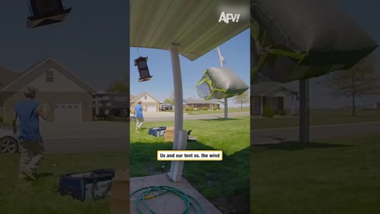 Us and our tent vs. the wind