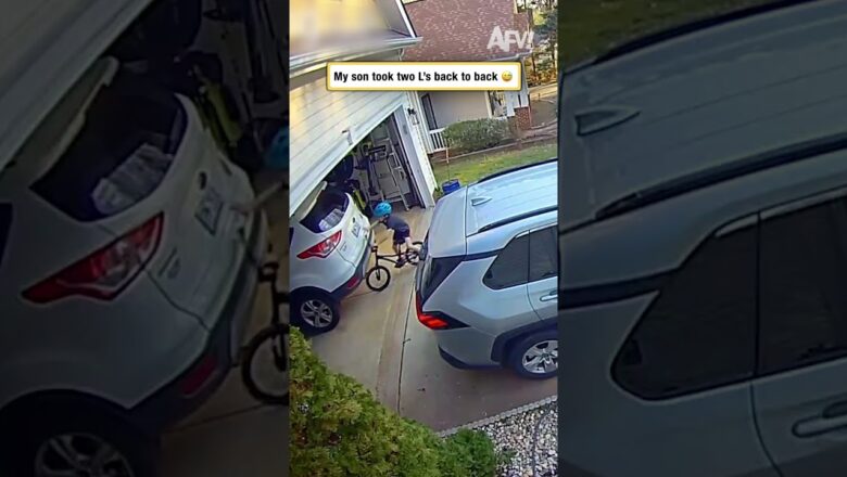 AFV  Short Form 021626 Clip 12 Life and parked cars comes at you fast 🚴 #afv #fail #funnyvideos