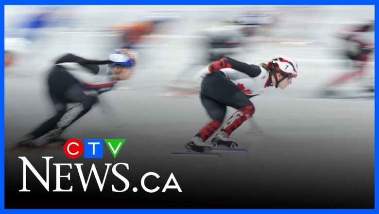 Canadian short-track speedskaters win Olympic bronze in women’s 3,000-metre relay