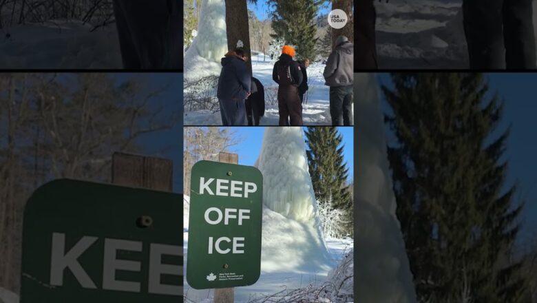 ‘Ice volcano’ erupts in upstate New York. Find out how it was formed.