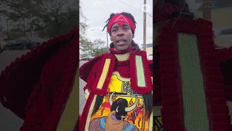 Mardi Gras Indians gather in celebration and tradition