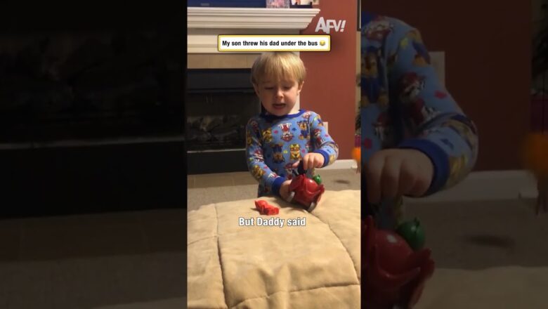 My son threw his dad under the bus 😂