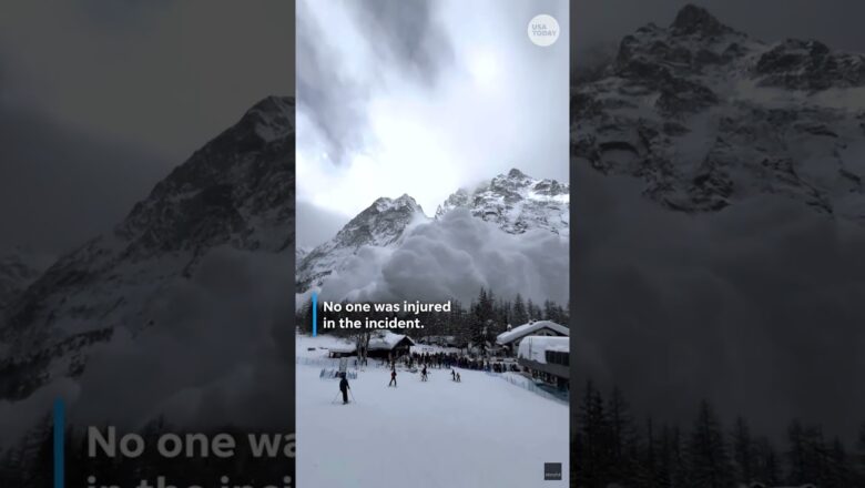 Powerful avalanche in Italy envelopes skiers in wall of snow