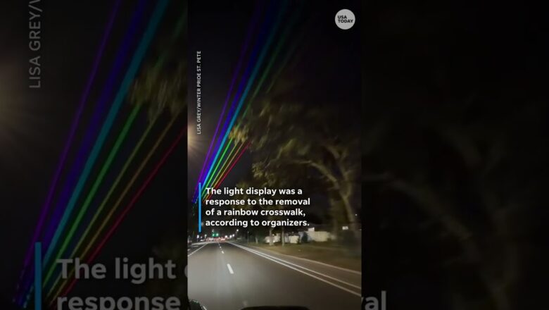 Pride organizers respond to rainbow crosswalk removal with large installation