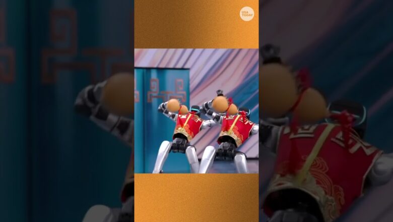 Synchronized robots showcase impressive martial arts skills