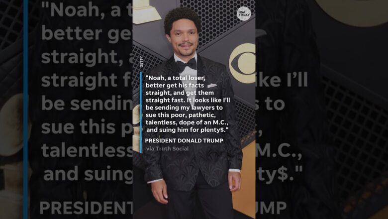 Trump threatens to sue Trevor Noah over Epstein island joke at 2026 Grammy Awards