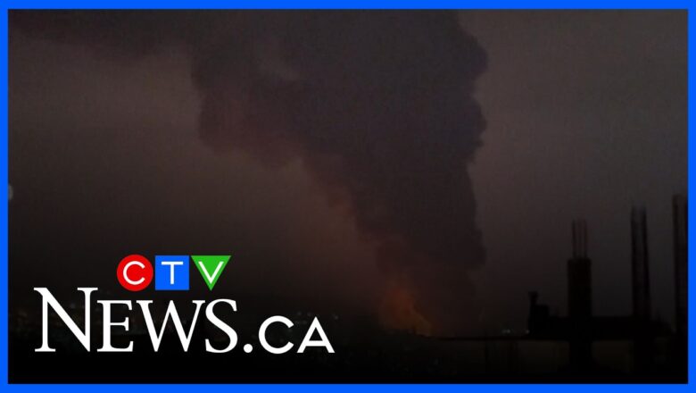 Flames and smoke over Tehran after oil facilities struck