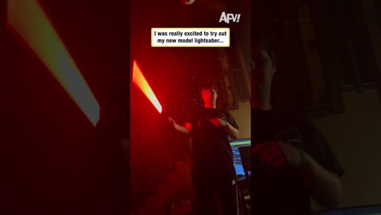 I was really excited to try out my new model lightsaber…