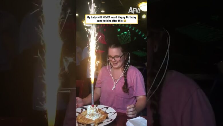 My baby will NEVER want Happy Birthday sung to him after this 😂
