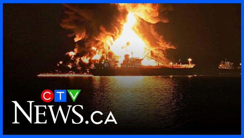 Oil tankers up in flames after Iranian attack in the Persian Gulf