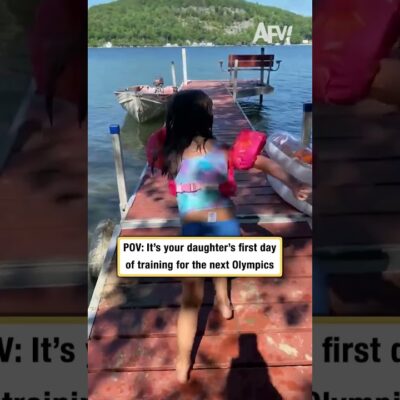 POV: It’s your daughter’s first day of training for the next Olympics