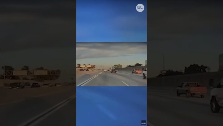 Runaway boat crosses freeway. See what happens next.