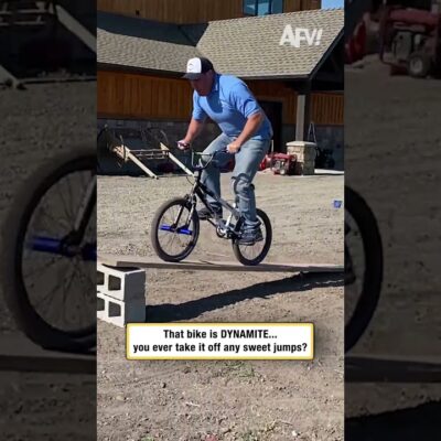 That bike is DYNAMITE… you ever take it off any sweet jumps?