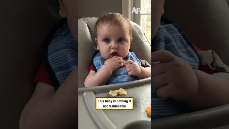 This baby is nothing if not fashionable