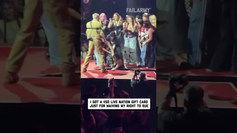 Woman Falls Off Stage At MGK Concert