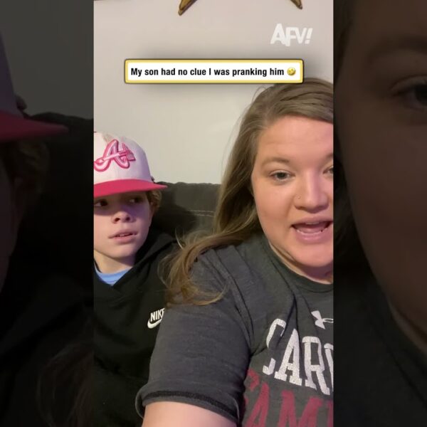 My son had no clue I was pranking him 🤣