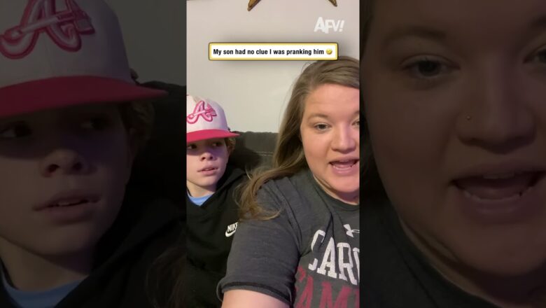 My son had no clue I was pranking him 🤣