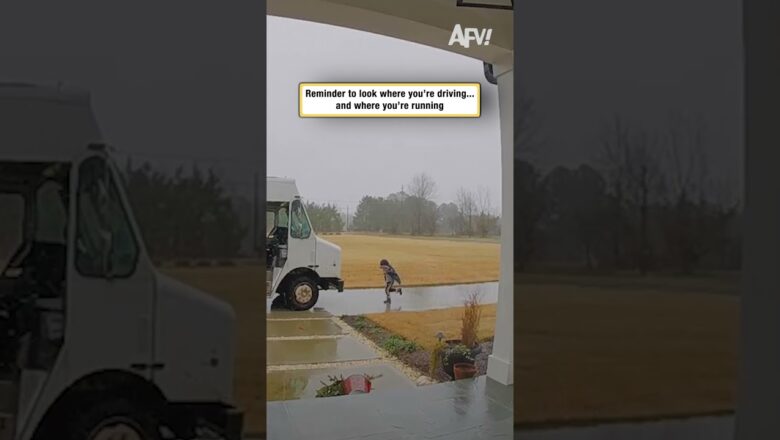 Reminder to look where you’re driving… and where you’re running