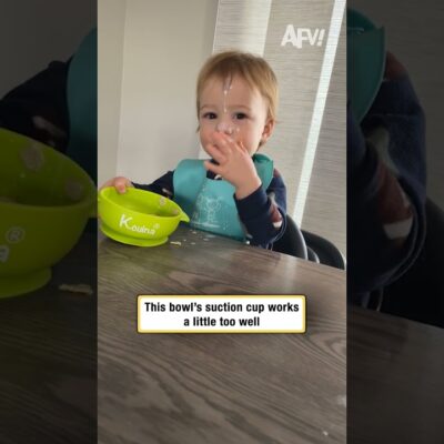 This bowl’s suction cup works a little too well