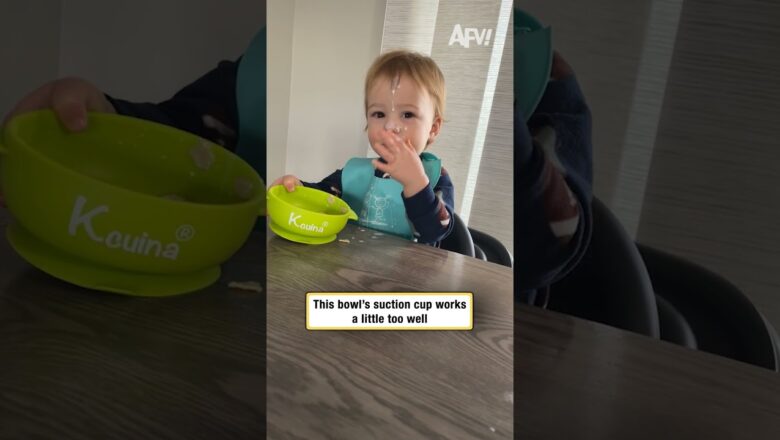This bowl’s suction cup works a little too well