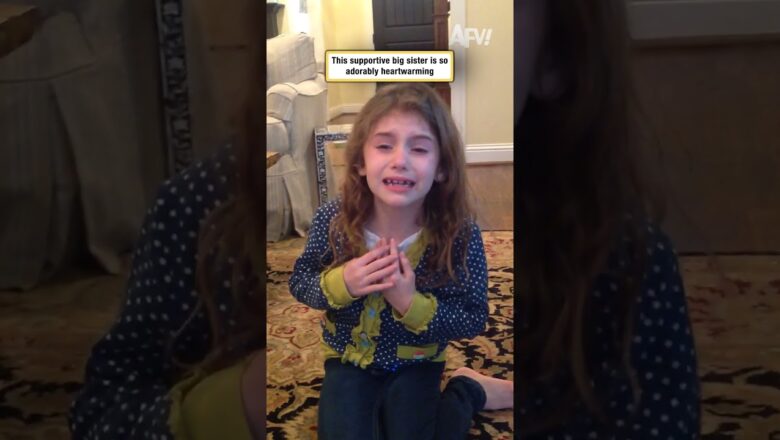 This supportive big sister is so adorably heartwarming