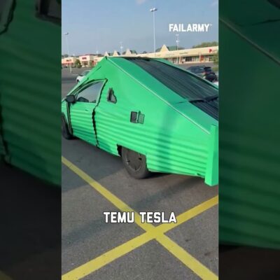 All that’s missing is the Anti-Elon sticker 🤣 #tesla #cybertruck #elonmusk #diy #failarmy