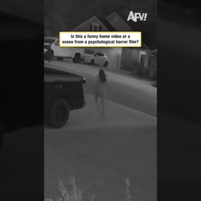 Is this a funny home video or a scene from a psychological horror film?