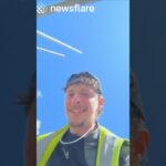 Roofer Takes Care Of Perry The Pigeon