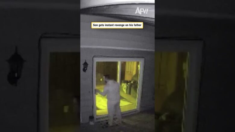 Son gets instant revenge on his father