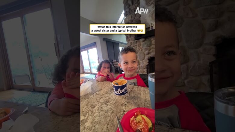Watch this interaction between a sweet sister and a typical brother 🥺🤣