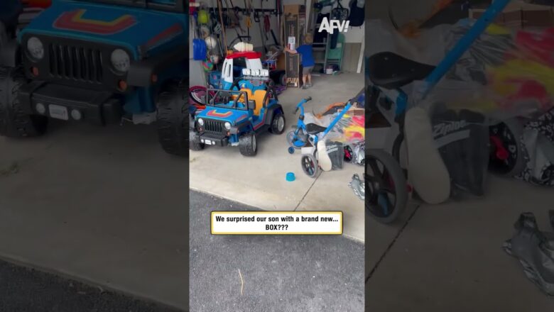 We surprised our son with a brand new… BOX???