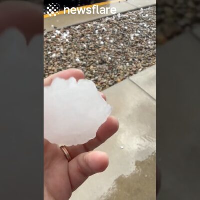 Baseball Sized Hail Wrecks Cars💔