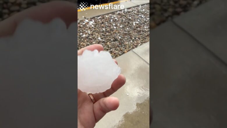 Baseball Sized Hail Wrecks Cars💔
