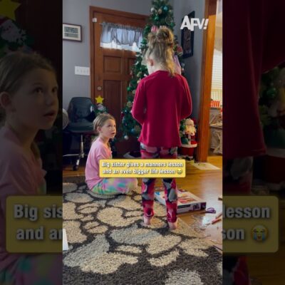Big sister gives a manners lesson and an even bigger life lesson 😭