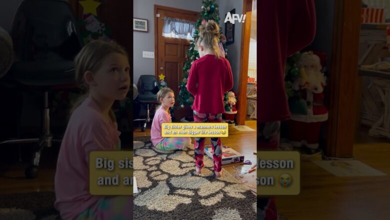 Big sister gives a manners lesson and an even bigger life lesson 😭