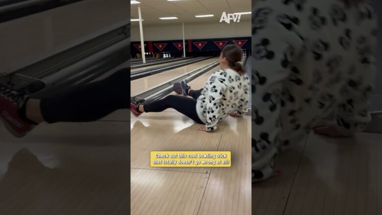 Check out this cool bowling trick that totally doesn’t go wrong at all!