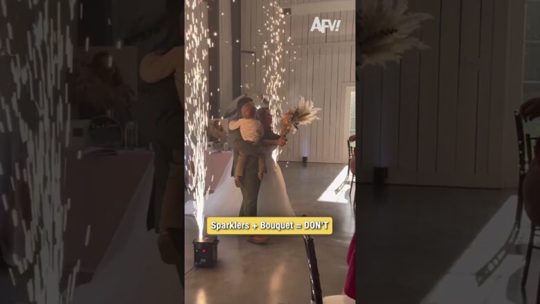 Don’t Make This Sparkler Mistake at Your Wedding 🚫🔥 #wedding #fail #afv