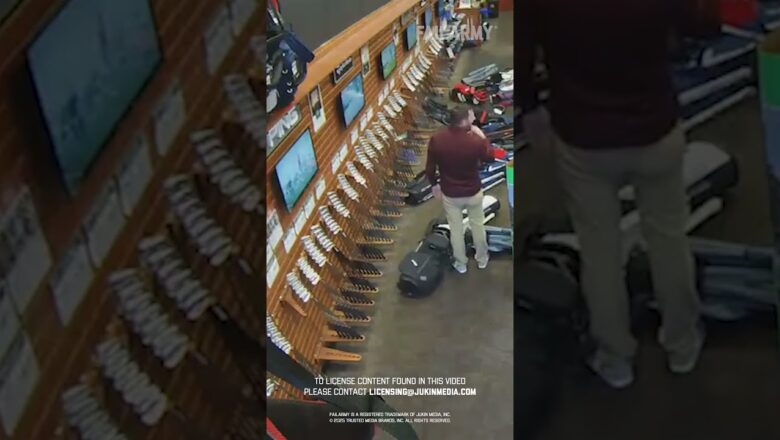 Everything we have is actually out on the floor #golf #fail #funny #cctv #workfails